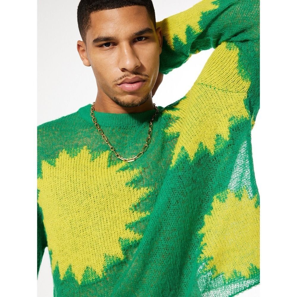 Savage X Fenty Knittin Pretty Loose Knit Unisex Sweater. Green Light. Sz XS. NWT - Picture 13 of 14